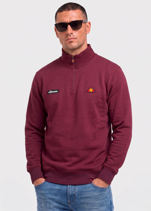 Verazo quarter zip top - burgundy