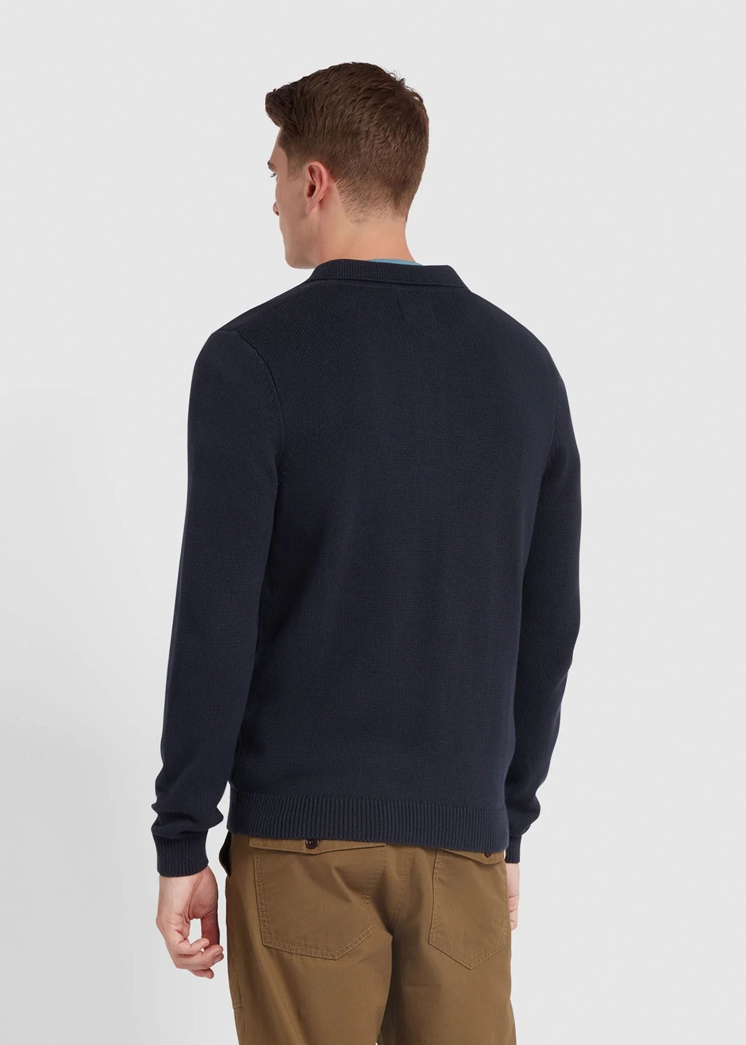 Farah Polo's  Sweater hamlet knit ls polo - true navy 