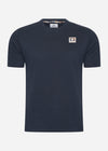 Aquascutum T-shirts Active club check patch t-shirt - navy