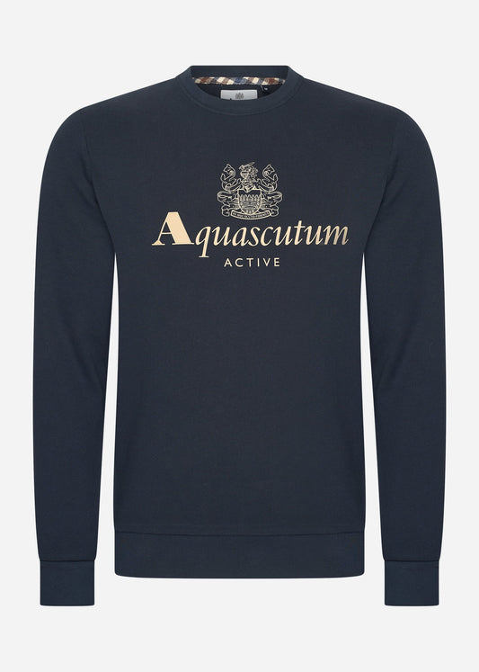 Aquascutum Truien Active big logo sweatshirt - navy