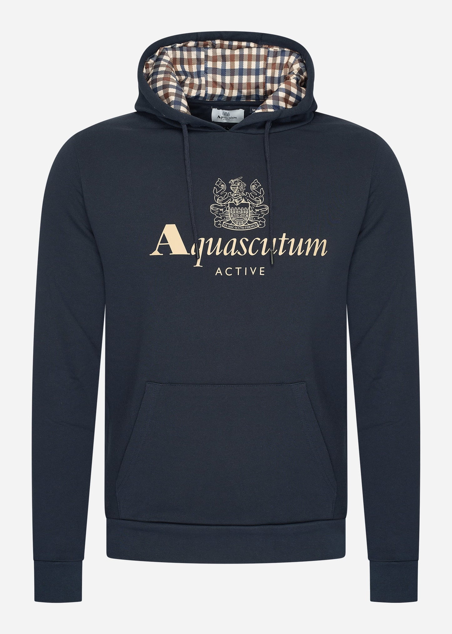 Aquascutum Hoodies Active big logo hoodie - navy