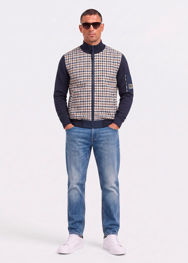 Aquascutum Vesten Club tech fz sweater - navy