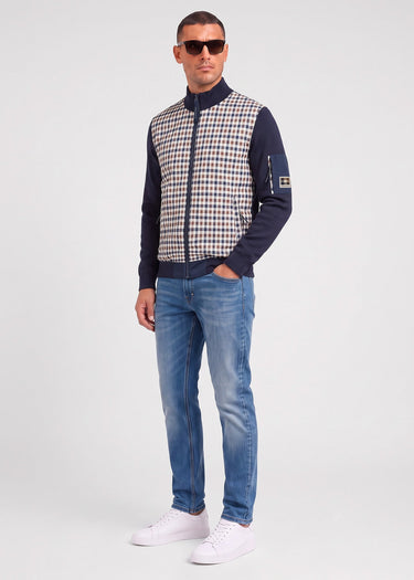 Aquascutum Vesten Club tech fz sweater - navy