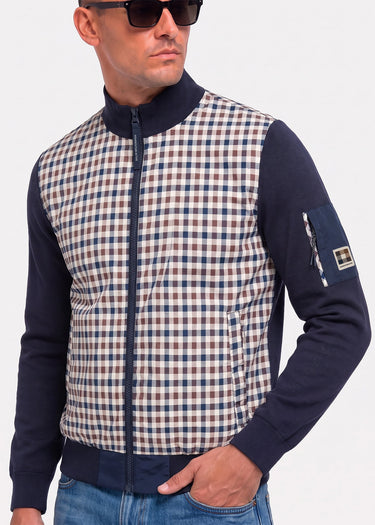 Aquascutum Vesten Club tech fz sweater - navy