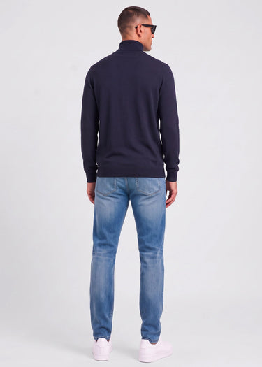 Aquascutum Truien Quarter zip tech sweater - navy