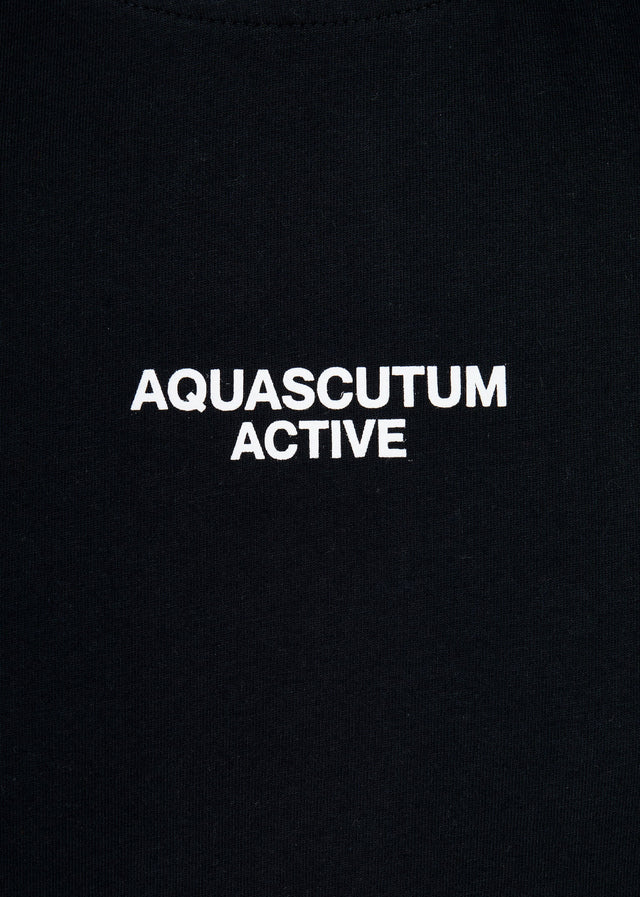 Aquascutum T-shirts Back graphic t-shirt - black