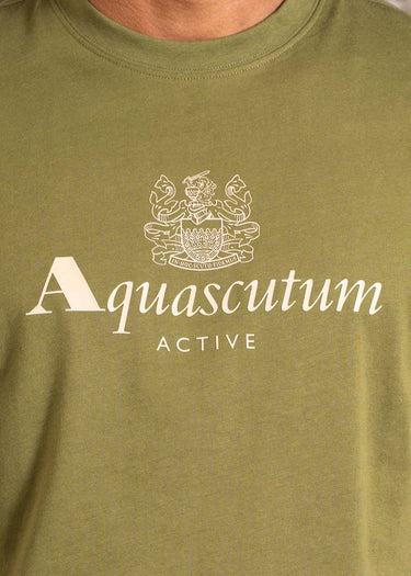 Aquascutum T-shirts Big logo t-shirt - army green