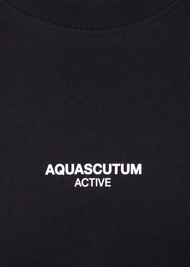 Aquascutum T-shirts Central logo t-shirt - black