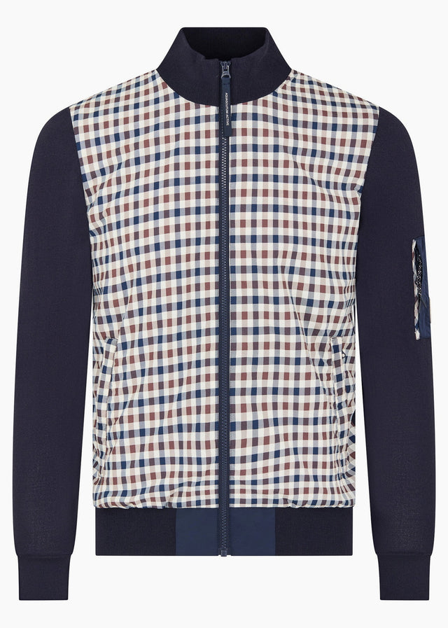 Aquascutum Vesten Club tech fz sweater - navy