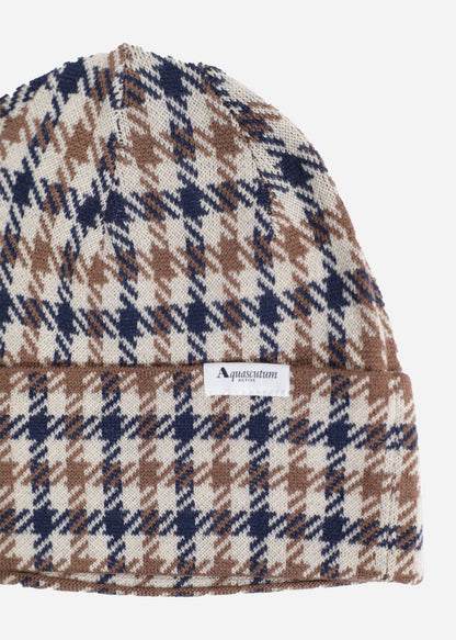 Aquascutum Mutsen Club check beanie - club check