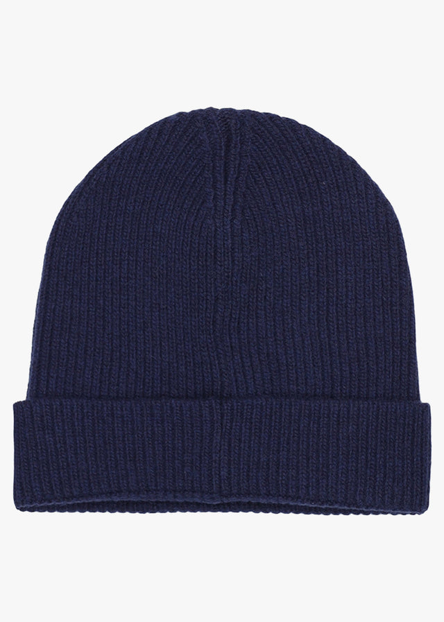 Aquascutum Mutsen Rubber patch beanie - navy