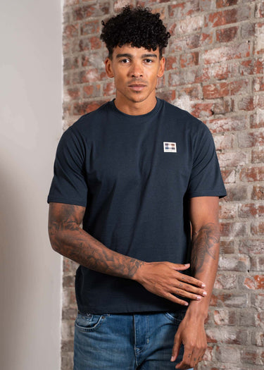 Aquascutum T-shirts Rubber patch t-shirt - navy