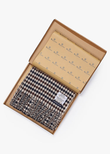 Aquascutum Sjaals Wool iconic scarf - club check