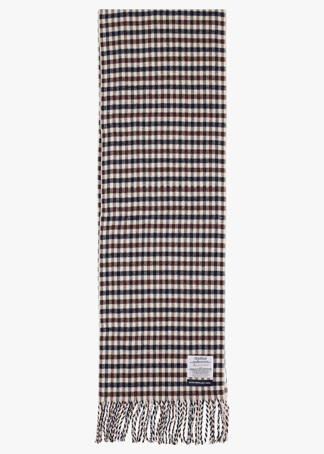 Aquascutum Sjaals Wool iconic scarf - club check