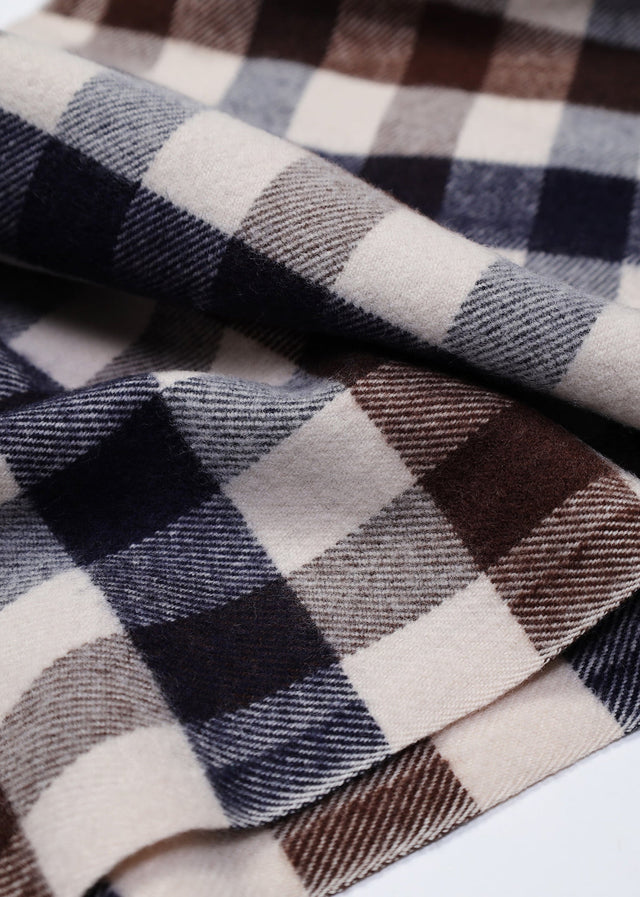 Aquascutum Sjaals Wool iconic scarf - macro club check