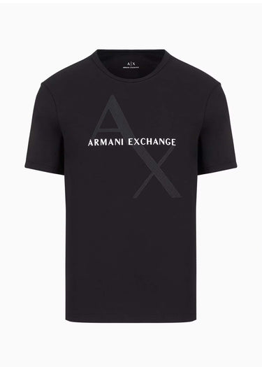 Armani Exchange T-shirts Diagonal logo t-shirt - black