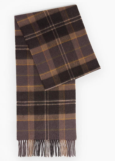 Barbour Sjaals Barbour mineral tartan wool cashmere scarf - dried bracken