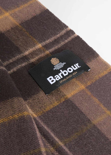 Barbour Sjaals Barbour mineral tartan wool cashmere scarf - dried bracken