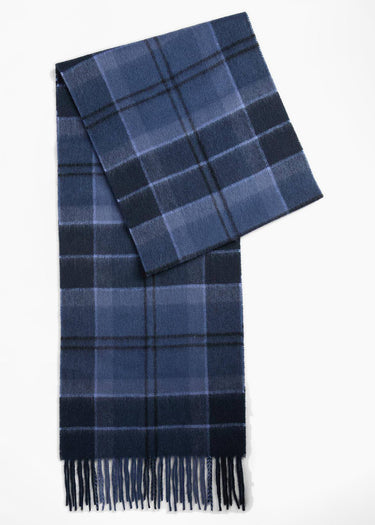 Barbour Sjaals Barbour mineral tartan wool cashmere scarf - midnight loch