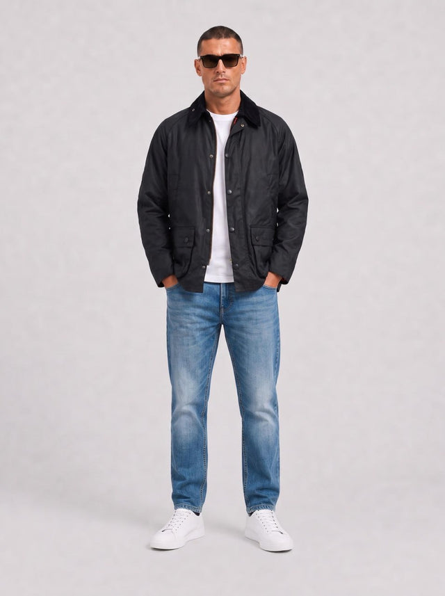 Barbour Jassen Barbour ashby wax jacket - black classic