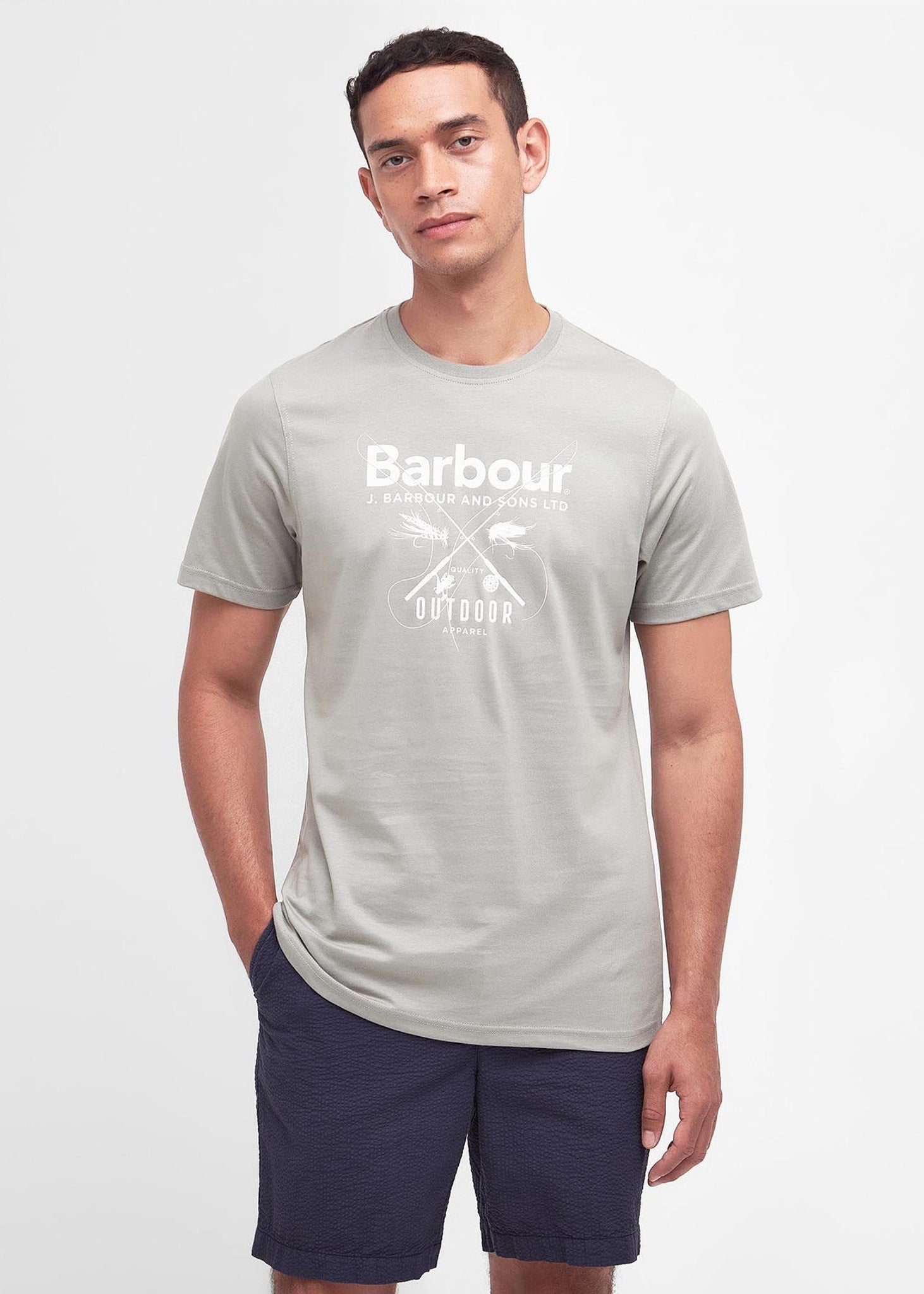 Barbour T-shirts  Fly tee - forest fog 