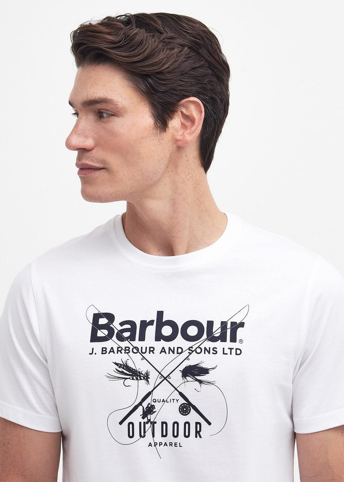 Barbour T-shirts  Fly tee - white 