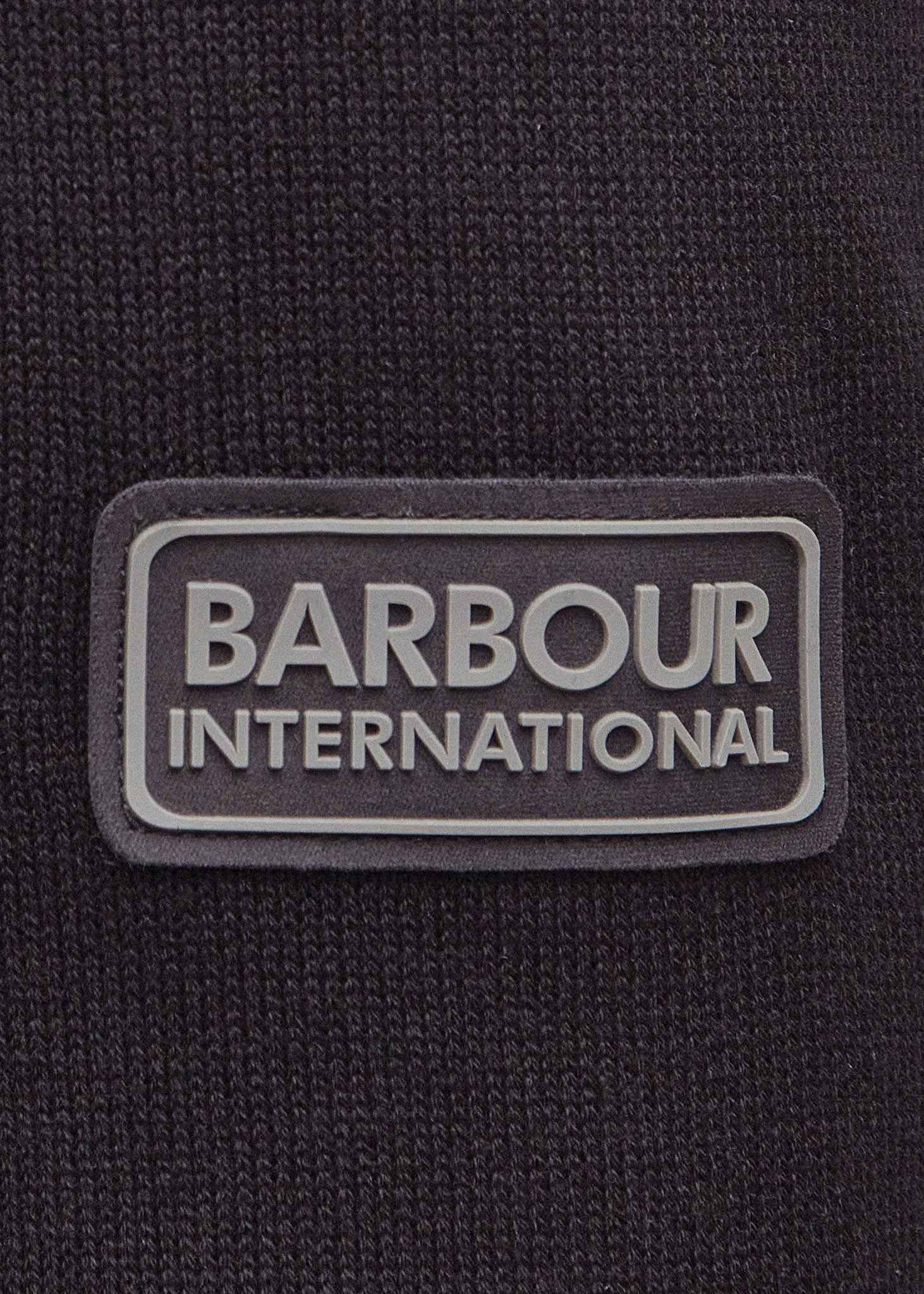 Barbour International Truien  Murrey quarter placket knit - black 