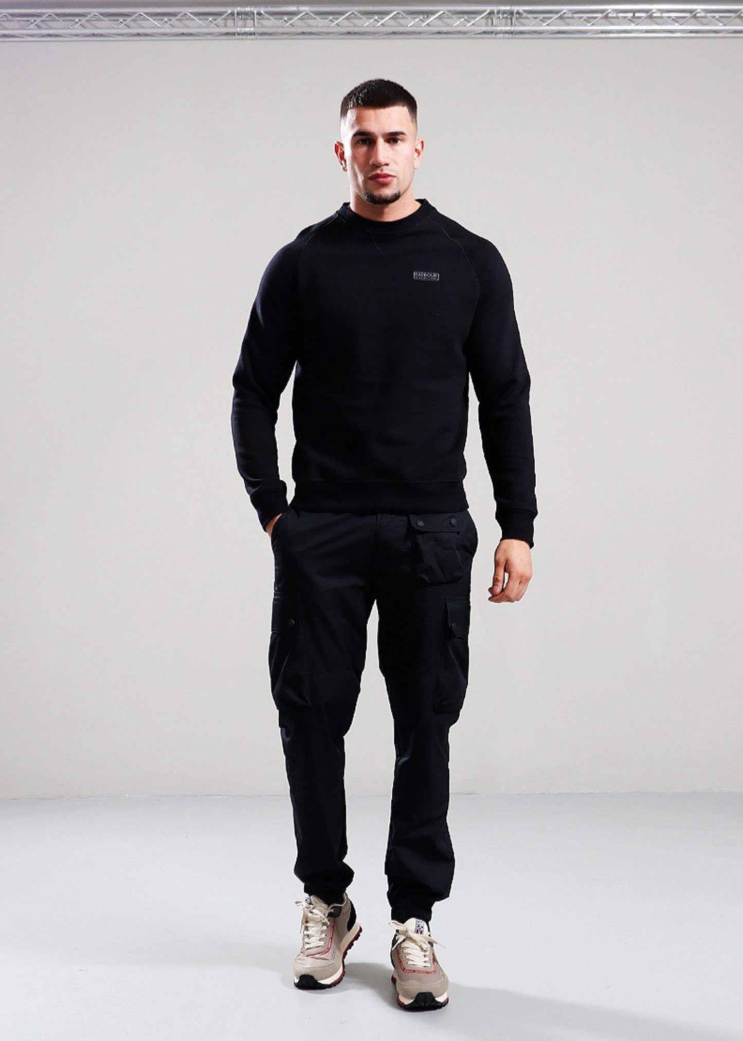 Essential crew neck sweat - black pewter