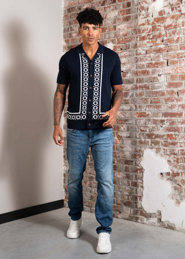 Ben Sherman Overhemden Border resort shirt - dark navy