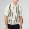 Ben Sherman Polo's  Crickle cotton stripe polo - ivory 