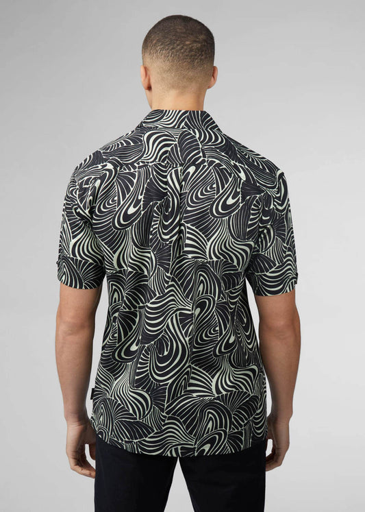 Ben Sherman Overhemden  Psychadelic swirl print - mint 