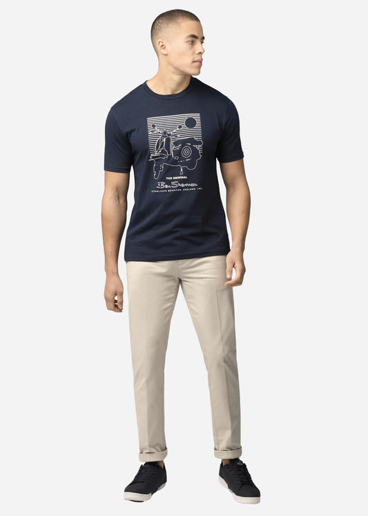 Ben Sherman T-shirts  Summer scooter tee - dark navy 