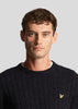 Lyle & Scott Truien  Cable jumper - jet black marl 