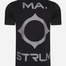 MA.Strum T-shirts  Oversized back logo print tee - black 