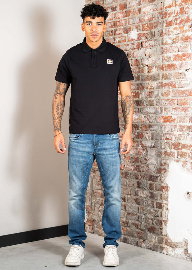 Aquascutum Polo's Stretch piqué badge polo - black