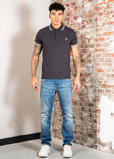 Fred Perry Polo's Twin tipped fred perry shirt - anchor grey ecru ball boy blue