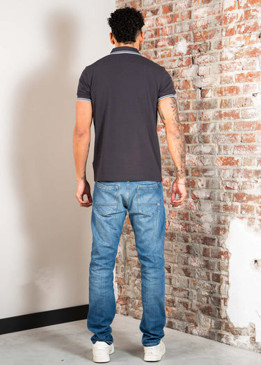 Fred Perry Polo's Twin tipped fred perry shirt - anchor grey ecru ball boy blue