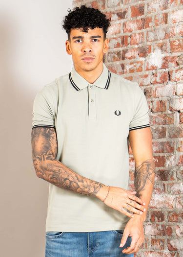 Fred Perry Polo's Twin tipped fred perry shirt - seagrass black