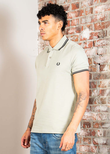 Fred Perry Polo's Twin tipped fred perry shirt - seagrass black