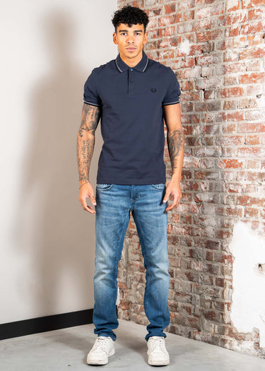 Fred Perry Polo's Twin tipped fred perry shirt - dark airforce stockport blue black