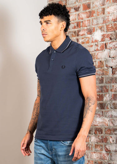 Fred Perry Polo's Twin tipped fred perry shirt - dark airforce stockport blue black