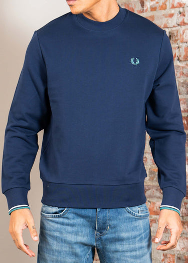 Fred Perry Truien Crew neck sweatshirt - tennis blue snow white deep mint