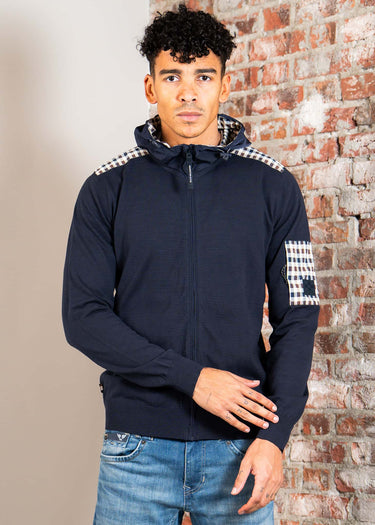 Aquascutum Hoodies Lamina pocket fz hoodie - navy