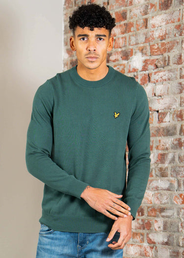 Lyle & Scott Truien Cotton crew neck jumper - everglade