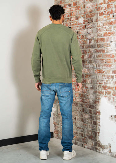 MA.Strum Truien Mastrum crew sweat - bronze green