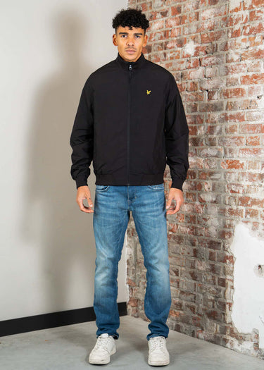 Lyle & Scott Jassen Funnel neck shell jacket - jet black