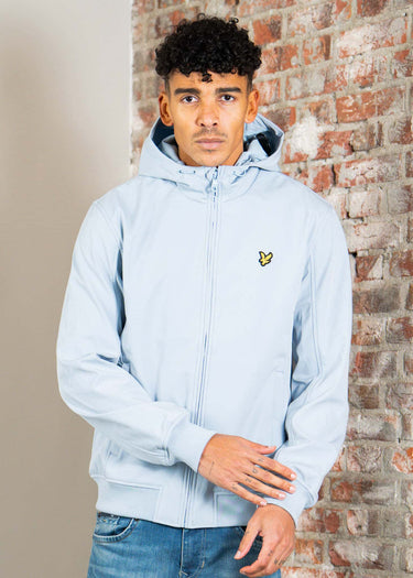 Lyle & Scott Jassen Mesh back softshell jacket - opal blue