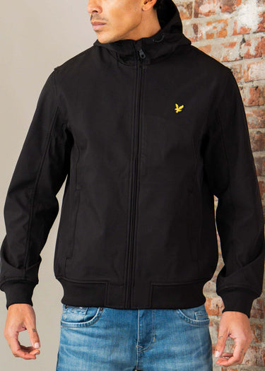 Lyle & Scott Jassen Mesh back softshell jacket - jet black