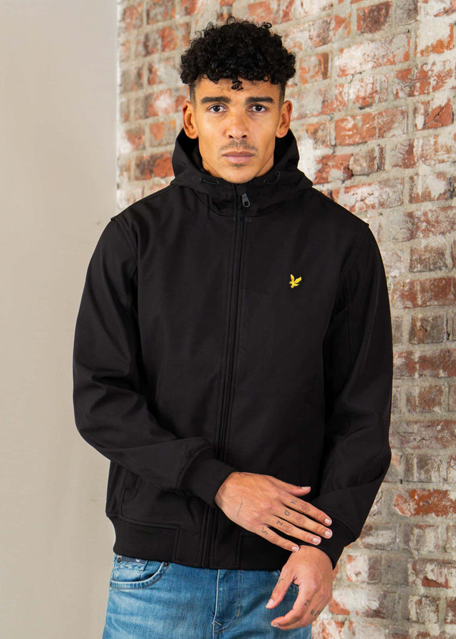 Lyle & Scott Jassen Mesh back softshell jacket - jet black
