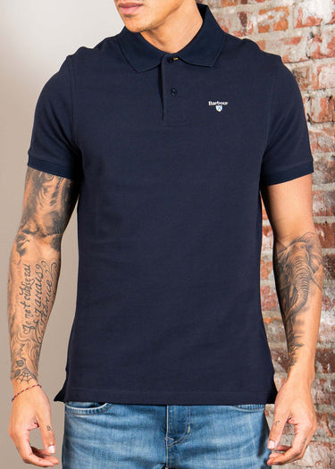 Barbour Polo's Barbour tartan pique polo - new navy